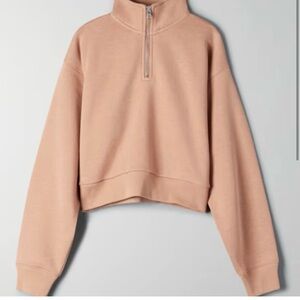 SOLD TNA Beige Half-Zip Sweatshirt